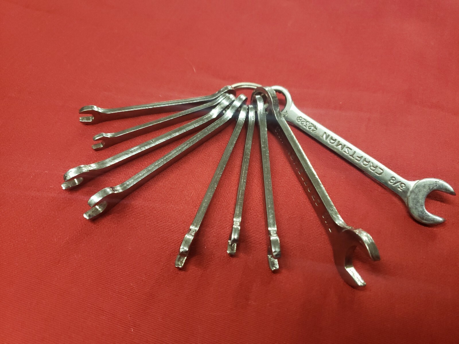 9pc VTG Craftsman SAE Combination Wrench 12pt Set Lot Mini Midget Ignition 42329