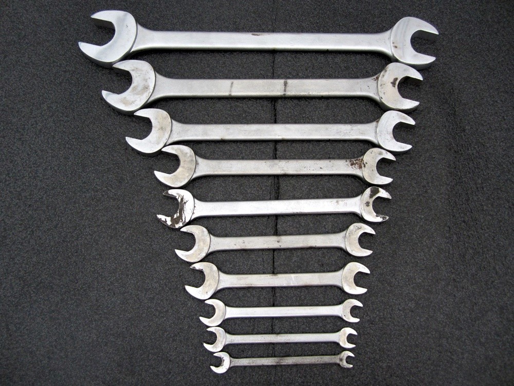 Vintage Proto 10pc SAE Open End Wrench Made in USA