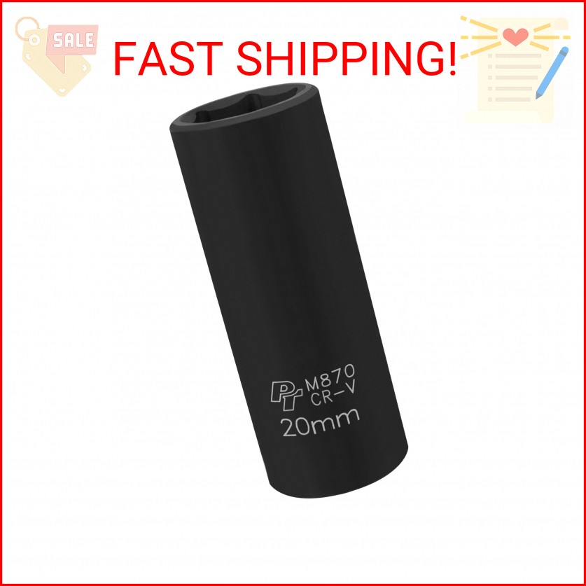 Performance Tool M870 1/2 Drive 6pt Impact Socket, 20mm
