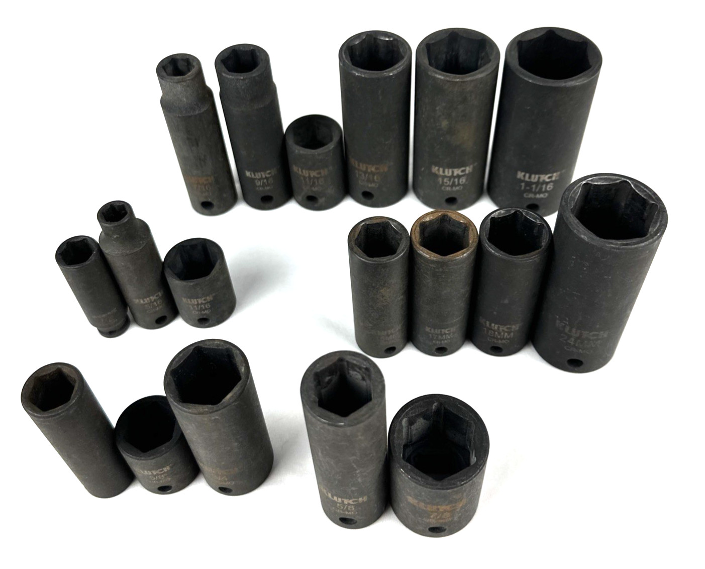 Vintage Klutch Impact Sockets, Chrome Molybdenum + 1 Expert by Mac, Free Ship