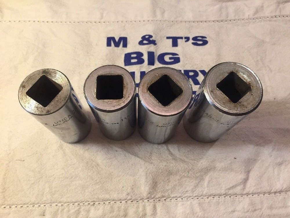 Utica 3/4″ Dr 4-pc 12pt Loc-Rite Deep Sockets 1″, 1-1/16″, 1-1/8″, 1-1/4″ USA