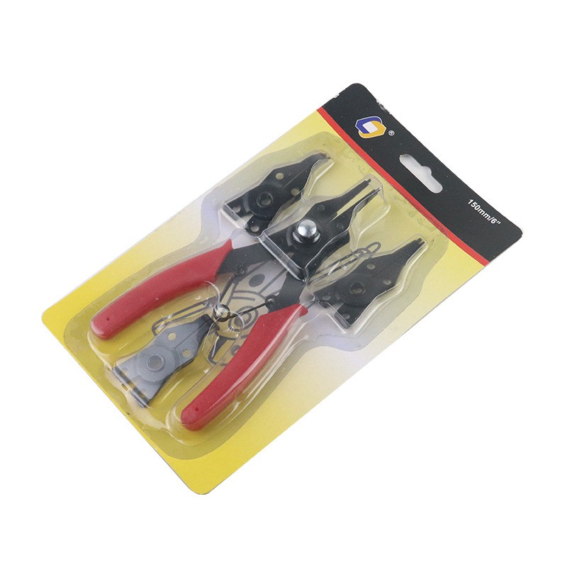 4 in 1 Snap Ring Pliers Interchangeable Tips Internal External for Auto Repair