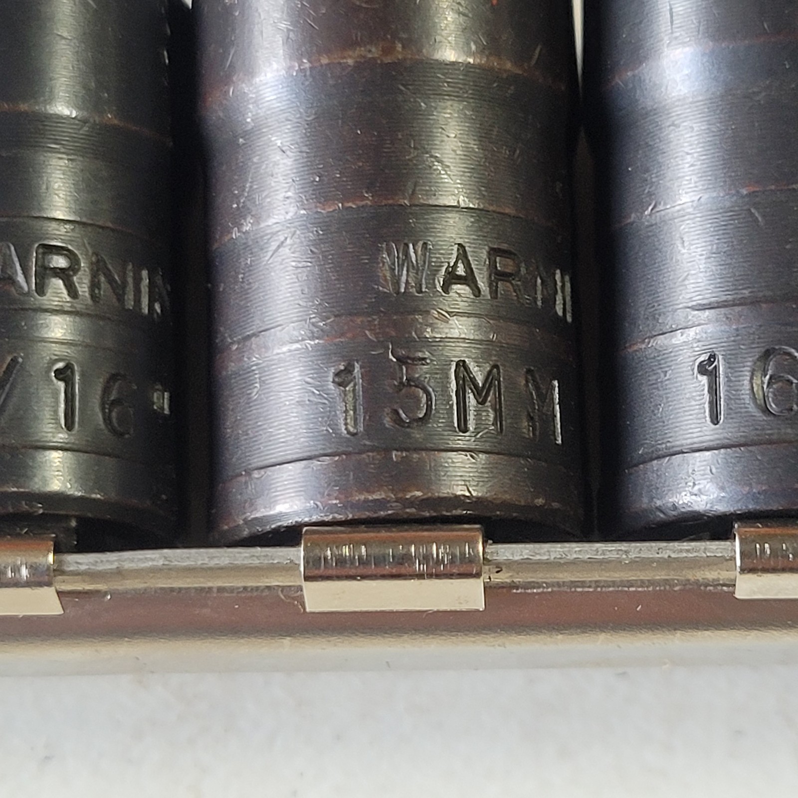 Vtg Mac Tools 7 Pc 3/8″ Drive Twist Socket Set 13-22mm Oil Drain Plug Tool TS490