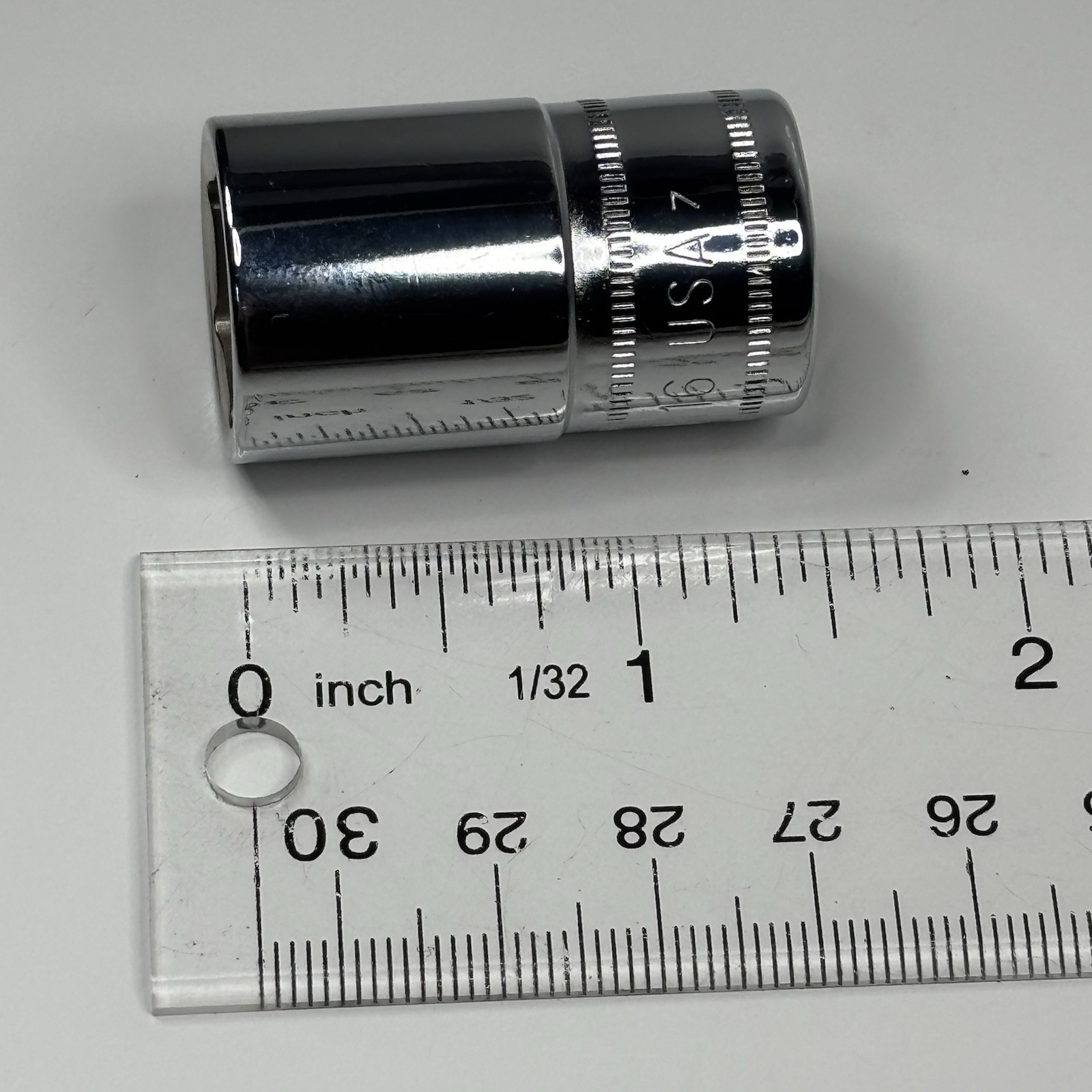 NOS Snap On Tool TWM16 1/2 Dr 6Pt Metric 16mm Flank Dr Shallow Socket USA 1987
