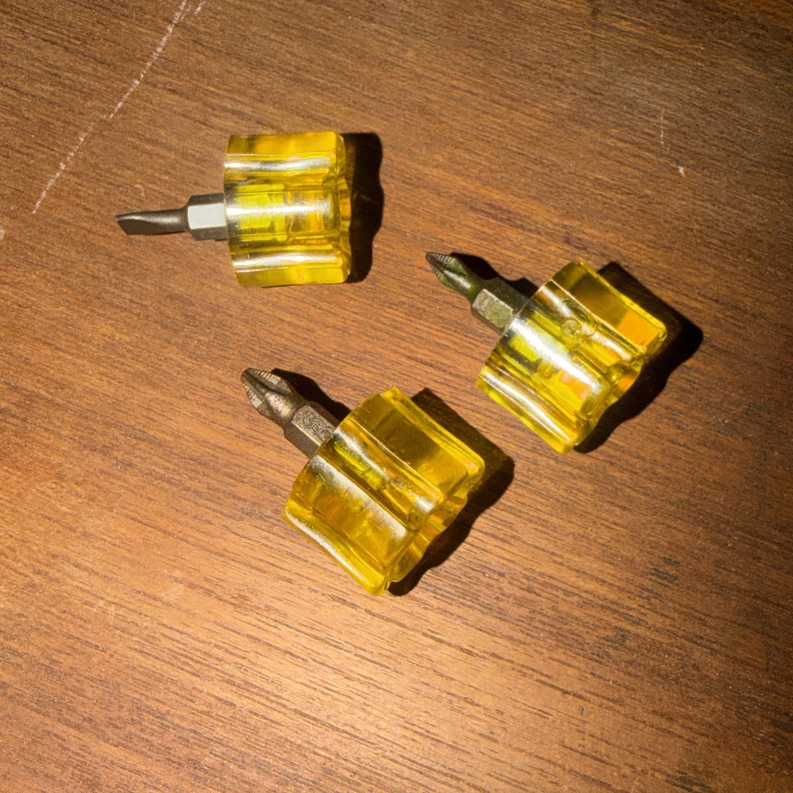 Snap On Micro Stubby Short Amber Screwdrivers SDP1 SDP2 SD11 Flat Slot Phillips