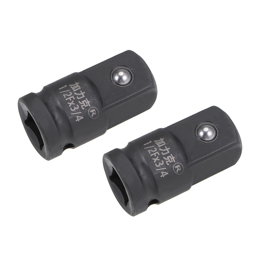 Impact Socket Adapter and Reducer 3/4-Inch Square Drive by 1/2-Inch Cr-Mo 2 Pcs