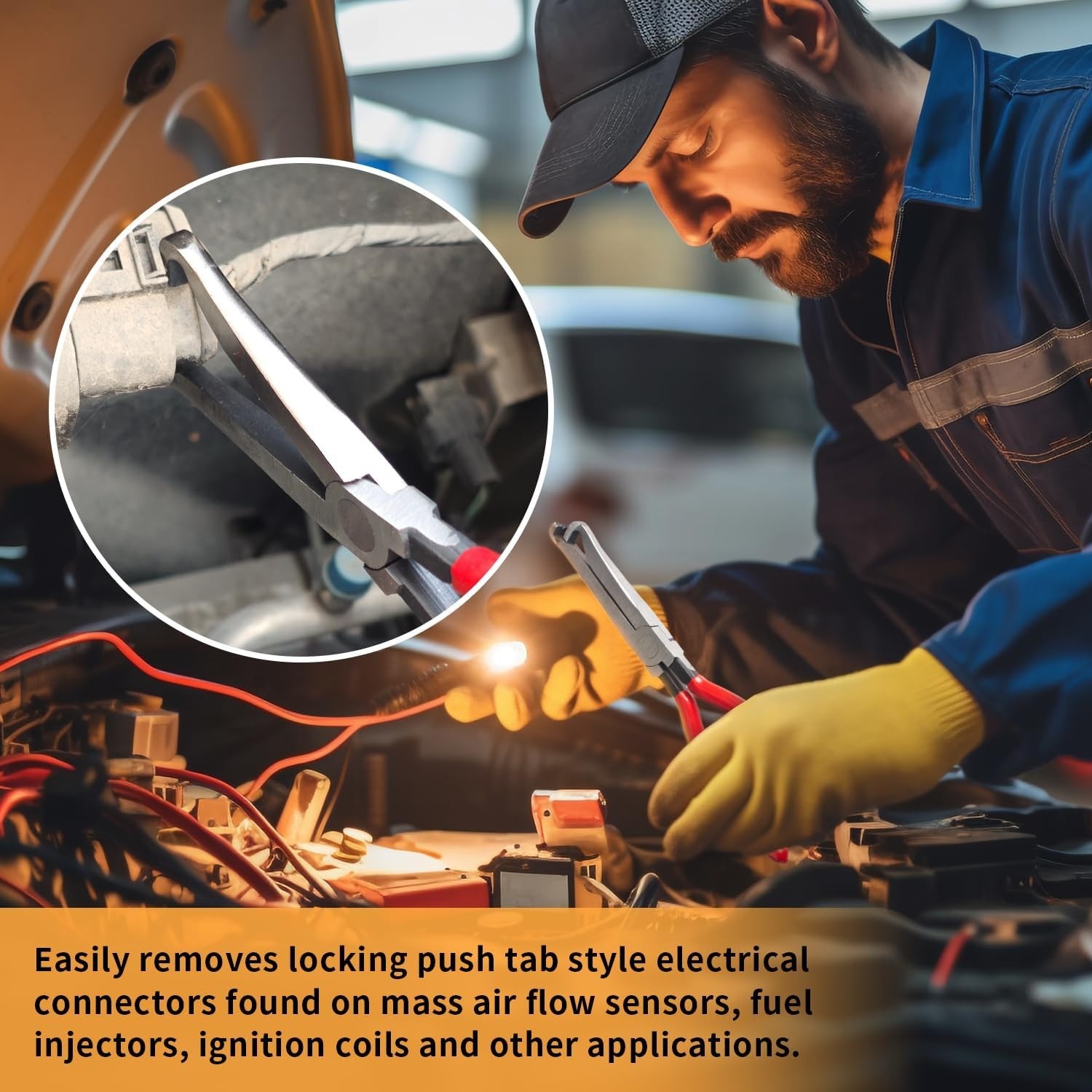 Electrical Disconnect Pliers 60° Automotive Electrical Connector Separator