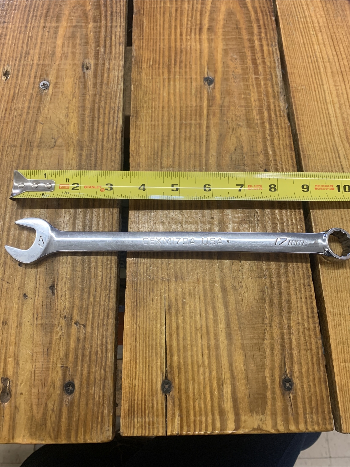 SNAP ON 17MM OEXM170A 12 PT OPEN / BOX END METRIC WRENCH 17 MM USED