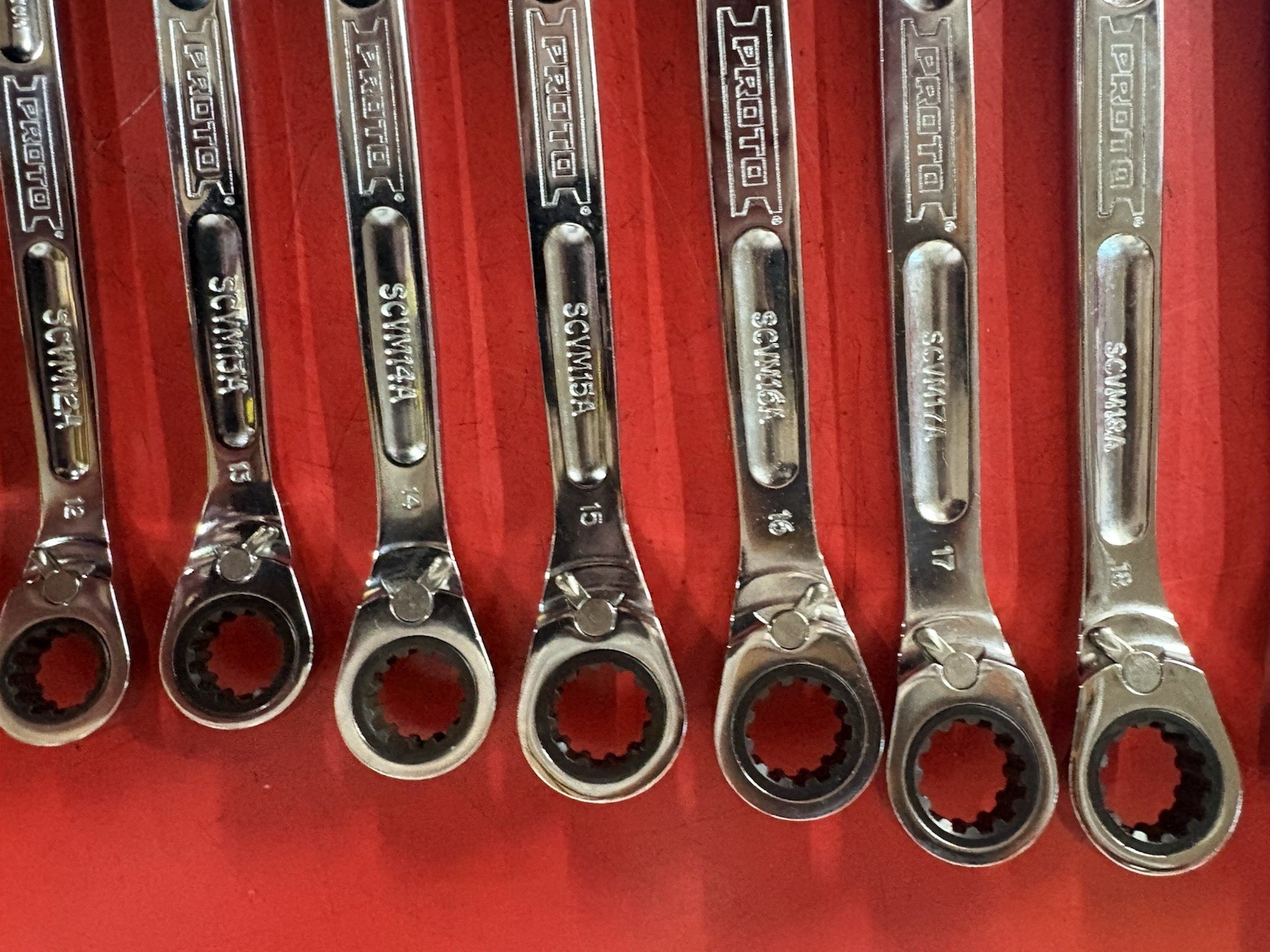 Proto 19 Piece Metric Ratcheting Combo Wrench Set MADE IN USA