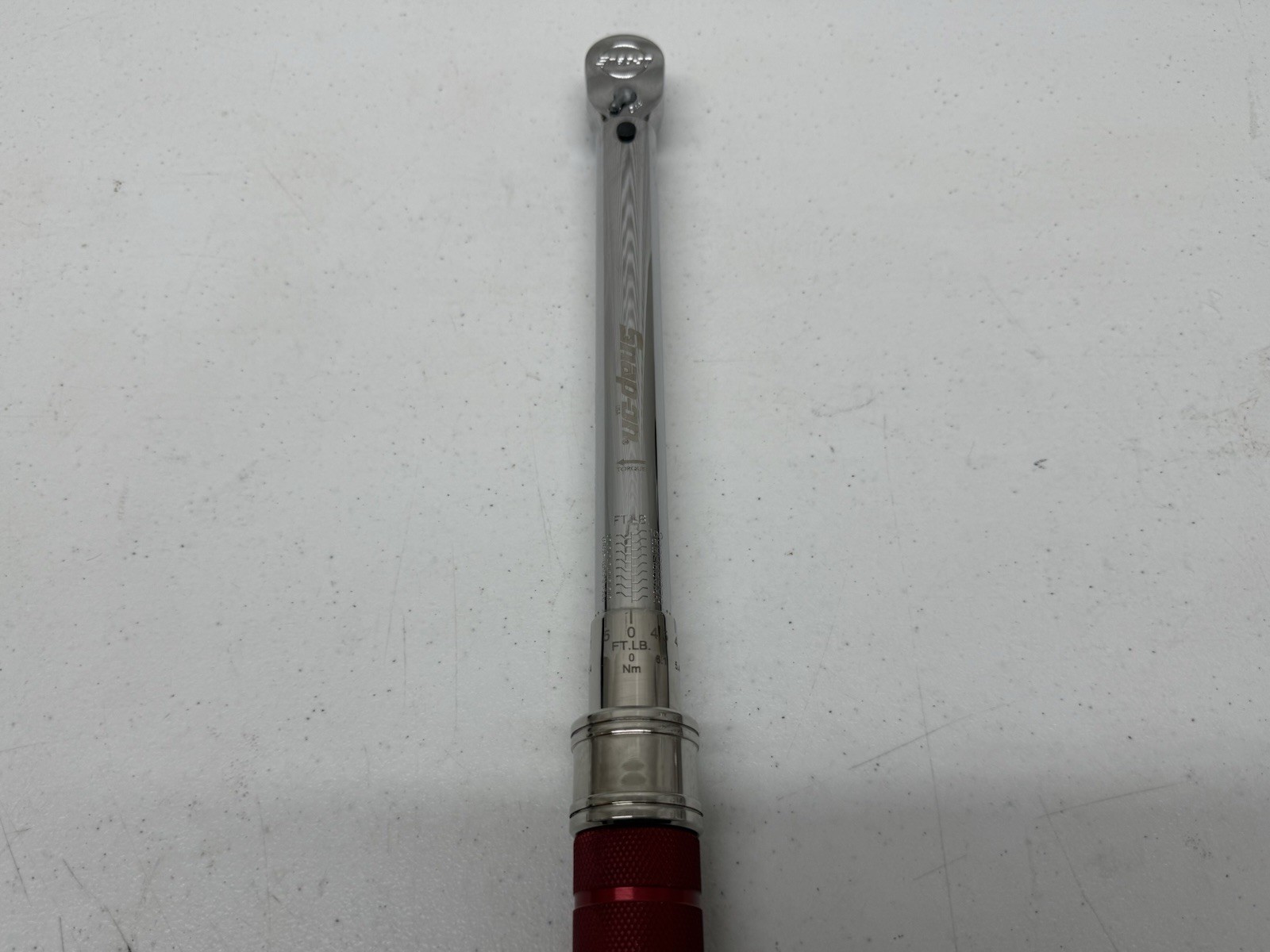 Snap On 3/8” Dr RED Adjustable Click Type Torque Wrench #QE2R100R