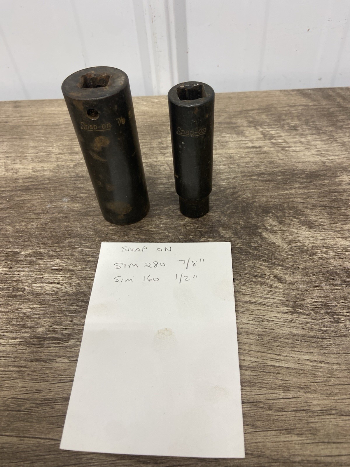 Snap On 2pc 1/2″ Drive 6PT SAE Deep Impact Socket SIM280,SIM160 Made In USA 🇺🇸
