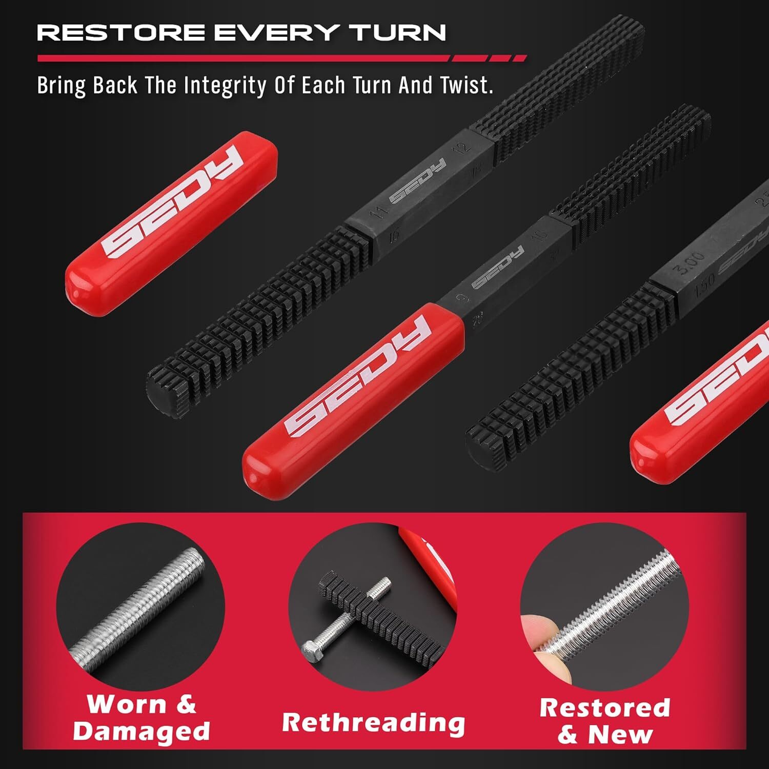 Thread Repair Chaser Tool 49PCS Cleaner Rethreading Master Kit