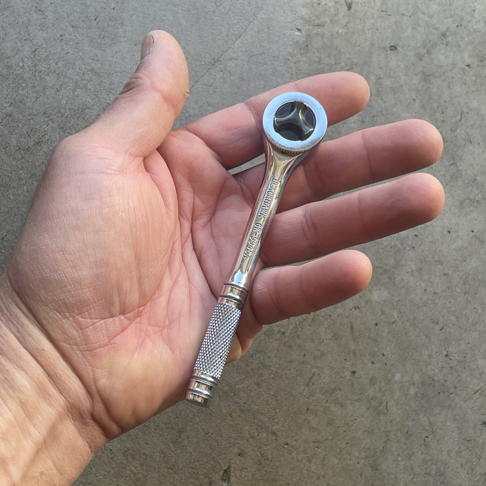 Blackhawk Tools 5″ Long Ratchet 1/4″ Drive W/ Thumb Wheel Knurled GW-9945A