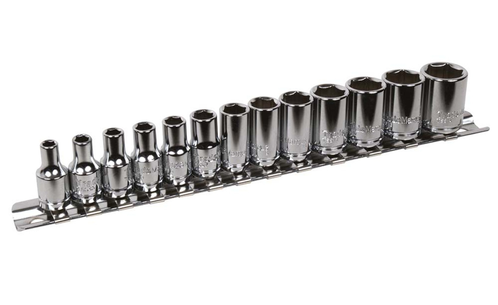 13Pc 1/4″ Drive Metric Hexagon (6-Point) Socket Set 4mm-14mm