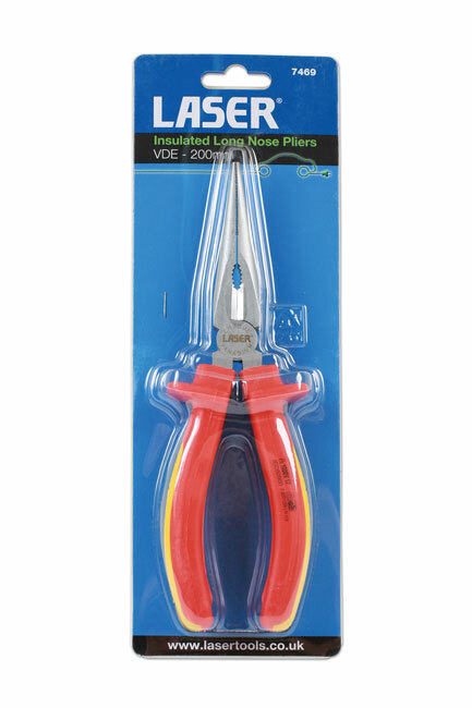 Laser 7469 Insulated Long Nose Pliers 1000v 200mm