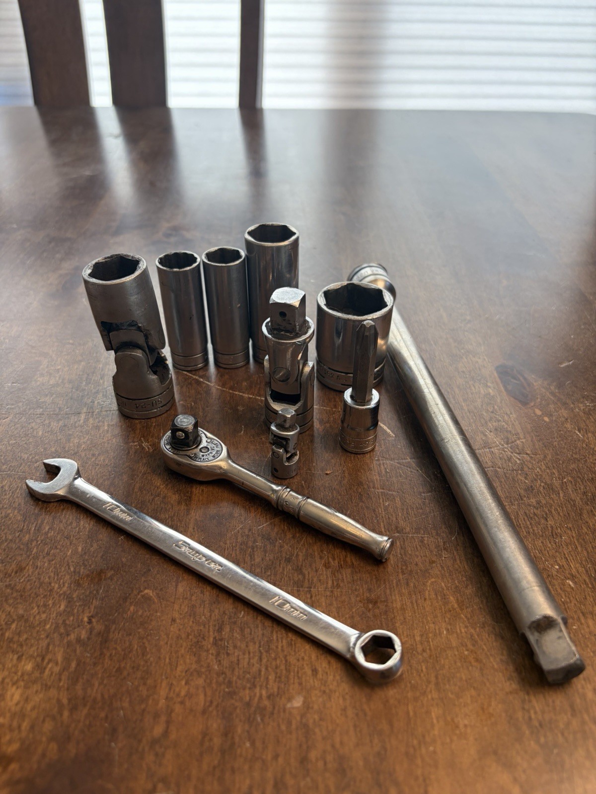 Snap-On Tools Mix Lot Of 11- Wrench, MG 70 Ratchet, Sockets & More….Mechanic