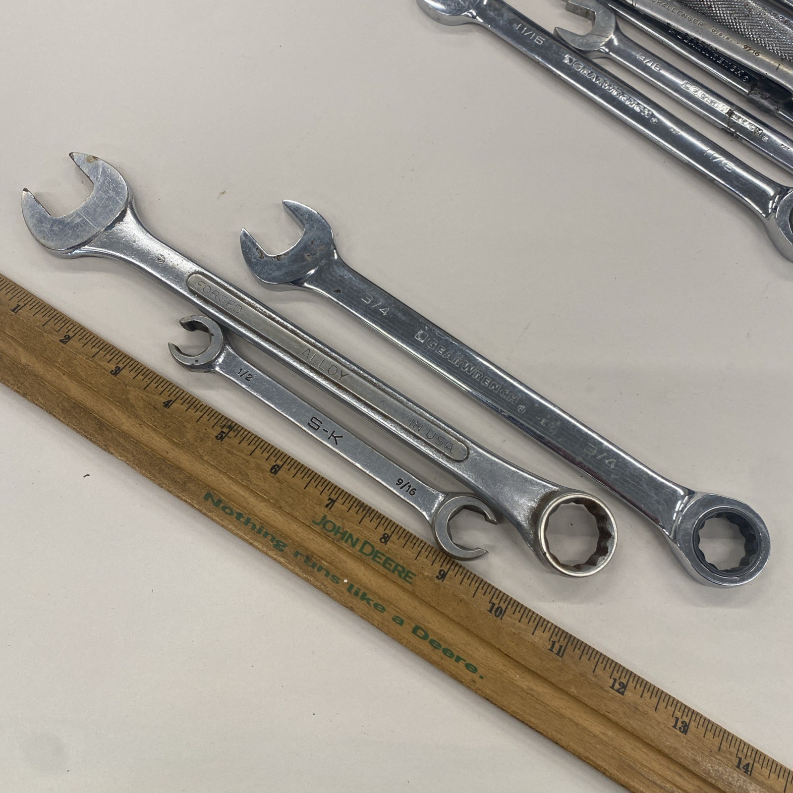 VINTAGE S-K, SK, GearWrench Mac etc. Wrenches/Ratchet Lot of 12, USED READ M0402