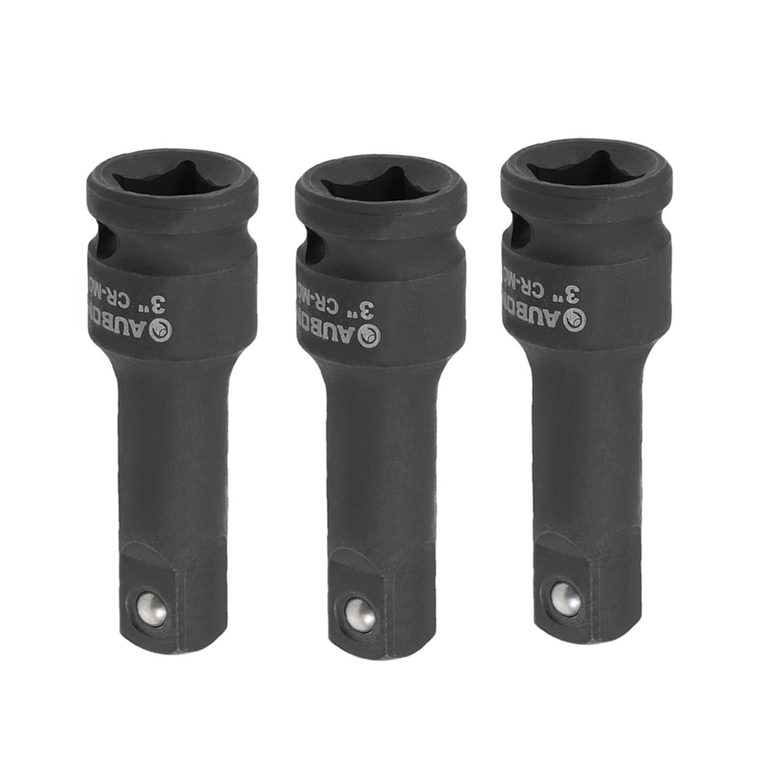 3 Set 1/2-Inch Drive by 3-Inch Impact Extension Bar High Carbon Steel