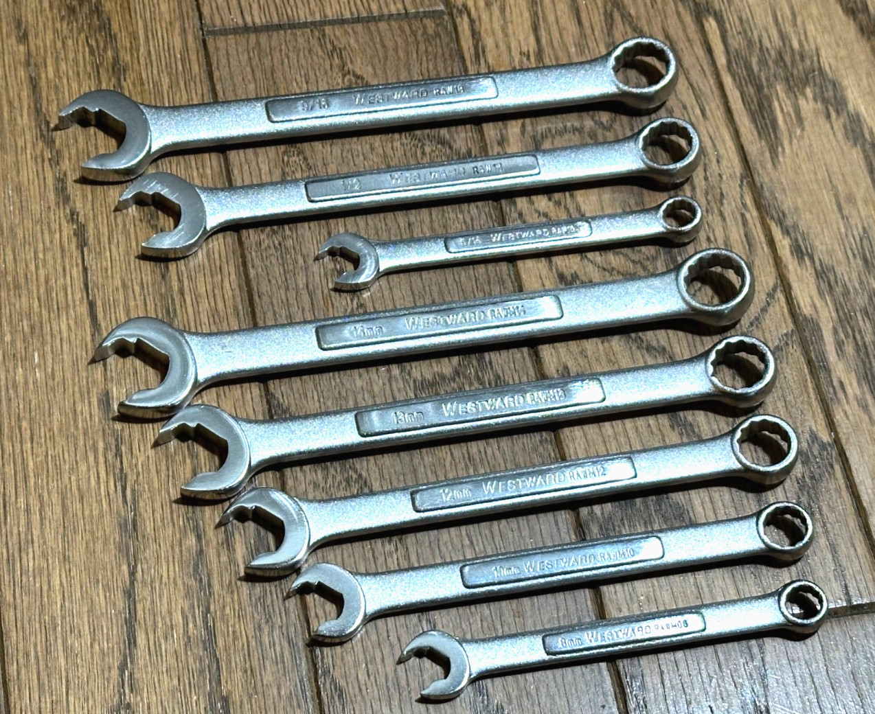 Westward Tools Wrench Set Speed Ratchet Open End Combo Lot 12 Point Offset Box