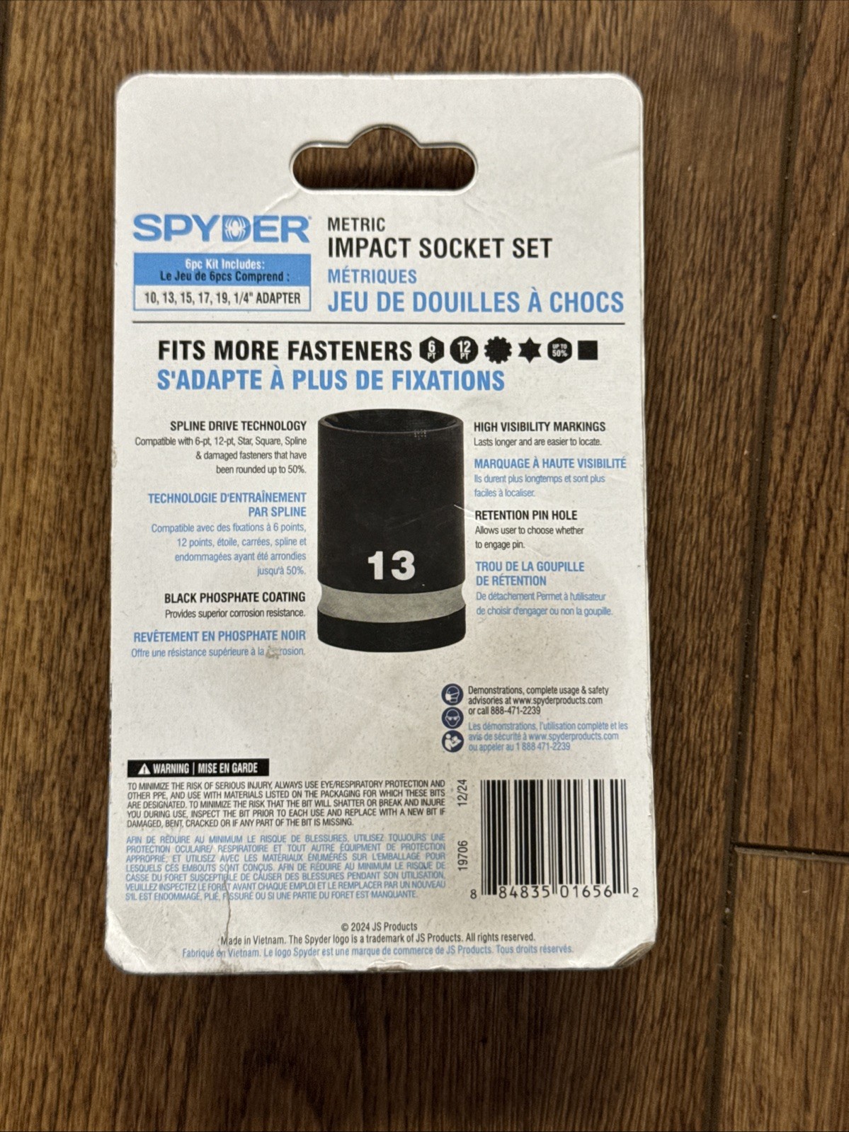 Spyder 6 -Piece Metric 3/8-in Drive Set 6-point/12-point/Spline/Star/Square Impa