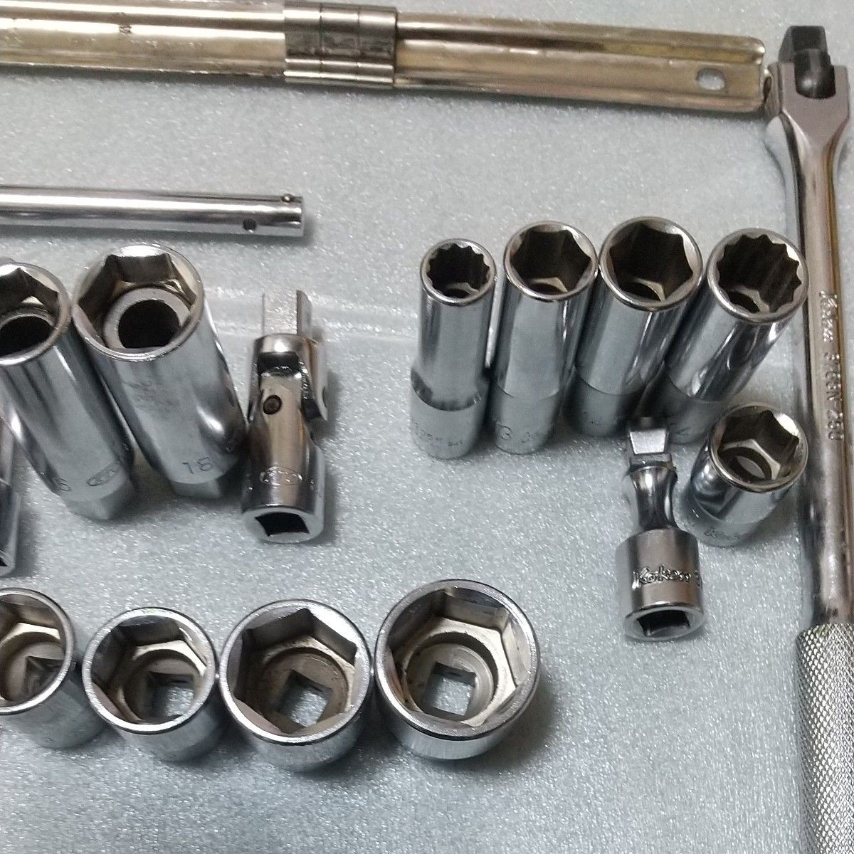 KTC Ko-ken 3/8″ Drive Socket Wrench Set Ratchet Deep Socket Japan Lot