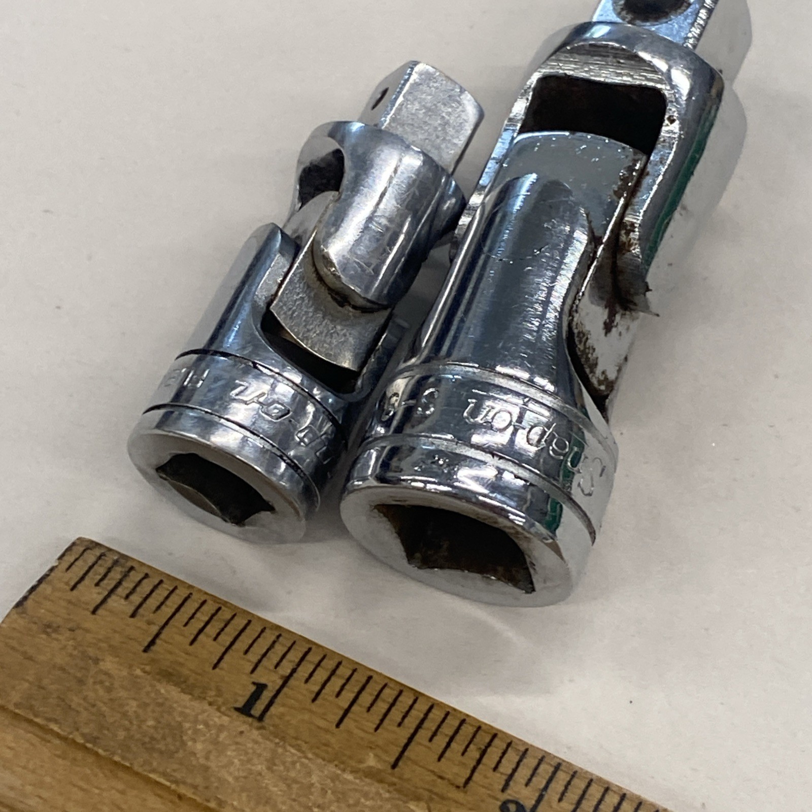 2 Snap-on Universal Flex Socket Adapters (S-8) 1/2″ Drive & (FU8A) 3/8 Dr. M0816