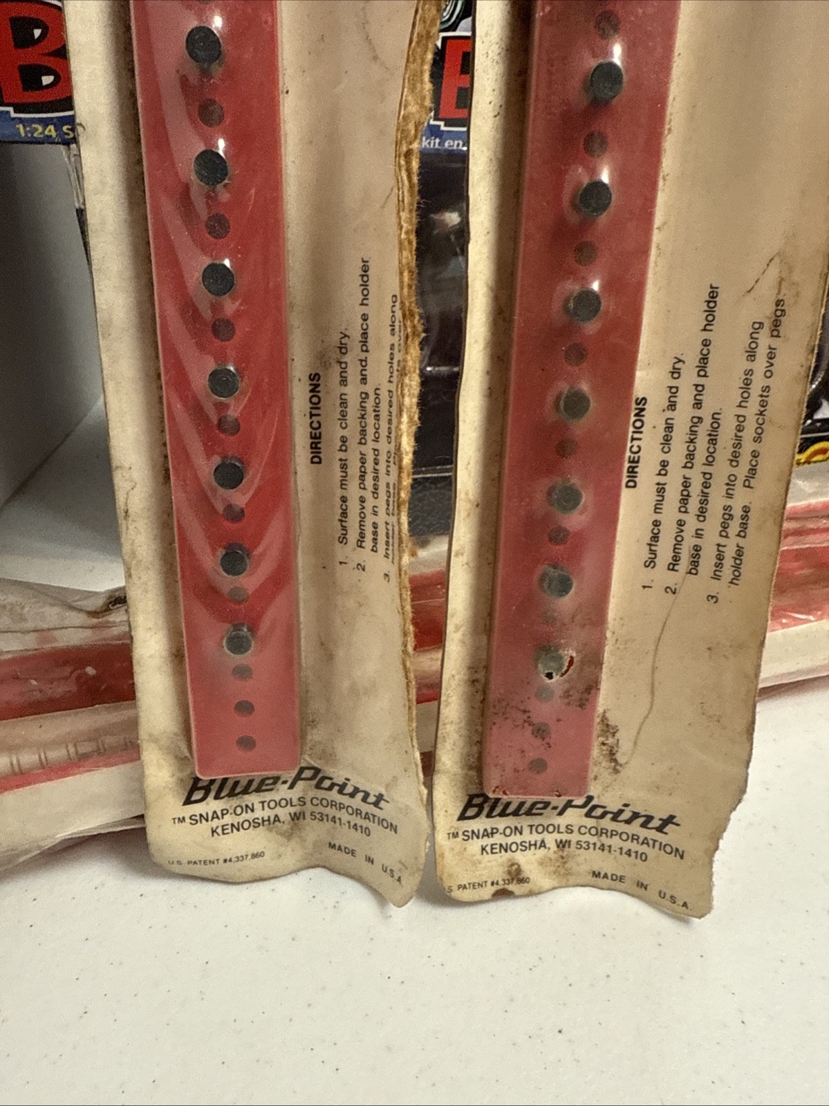 NOS Blue-Point YA425-A 1/4” drive 18″ socket storage rail Made in USA 20 Peg Lot