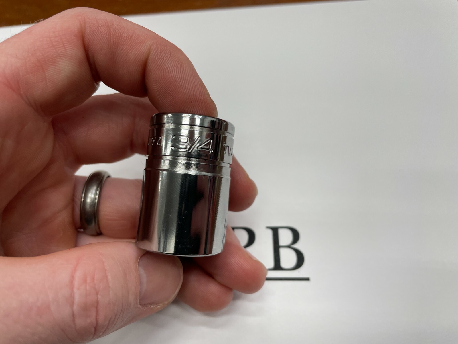 Snap-on Tools USA NEW 1/2″ Drive 3/4″ SAE 6 Point Shallow Chrome Socket TW241
