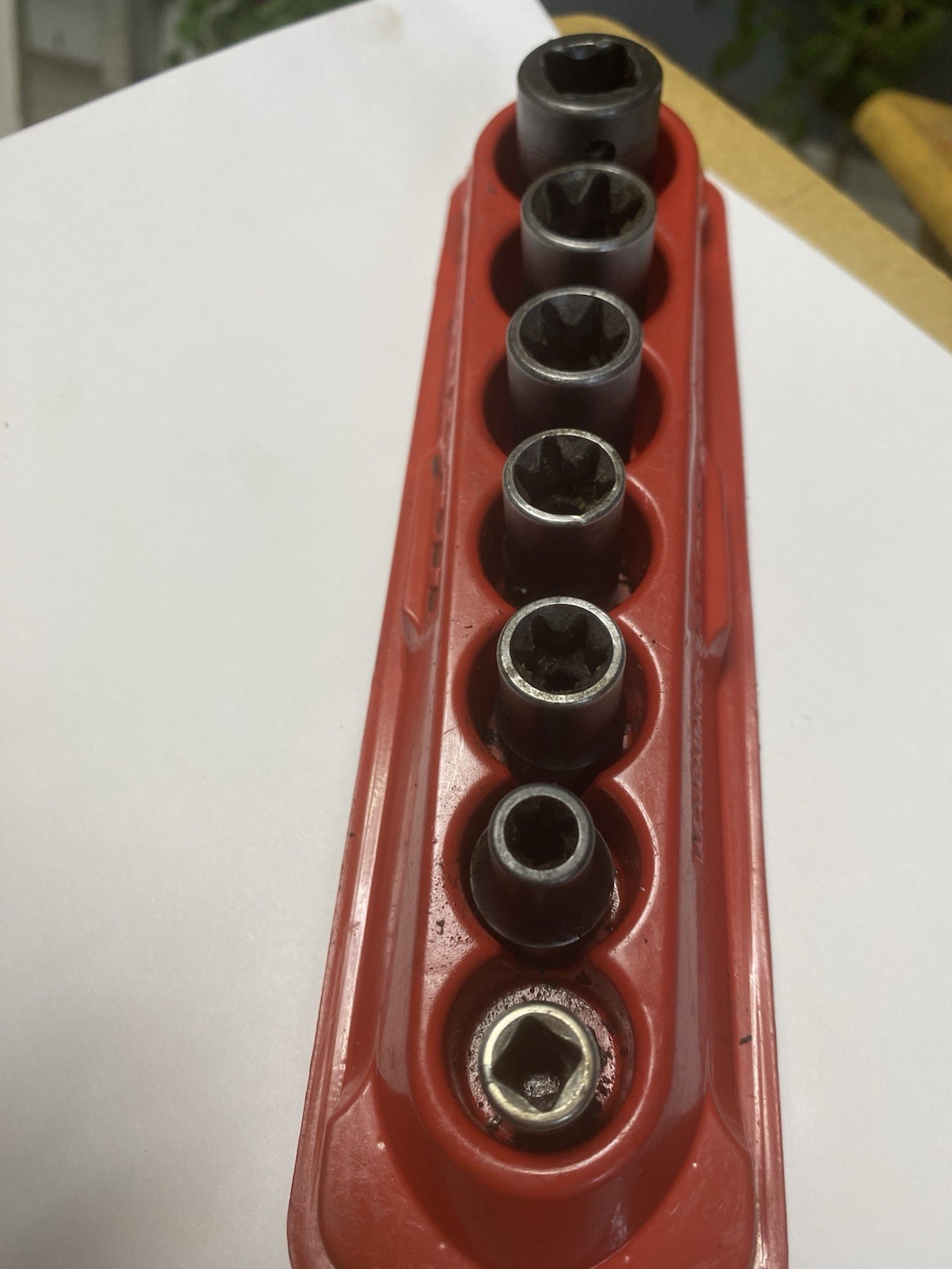 Snap-On 7 Piece Patky195 3/8 Drive 12 Point Shallow Socket Tool Set