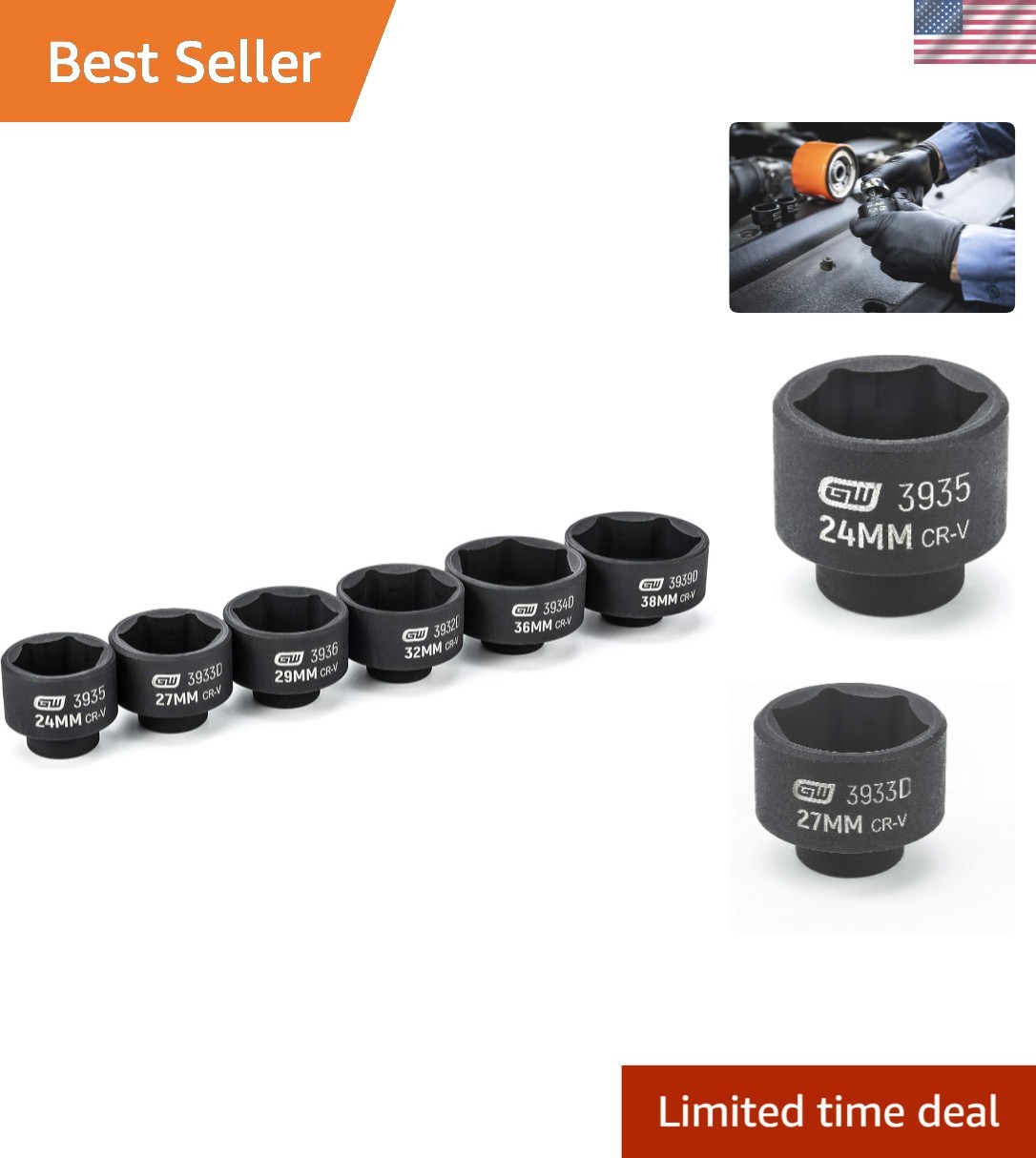 Durable 6-Piece Oil Canister Socket Set – Engineered for Everyday Automotive Use