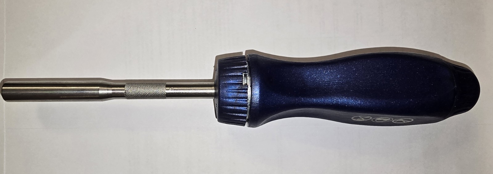 Snap-on Tools USA NEW POWER BLUE Ratcheting Screwdriver SSDMR4B BULK NO BITS/BOX