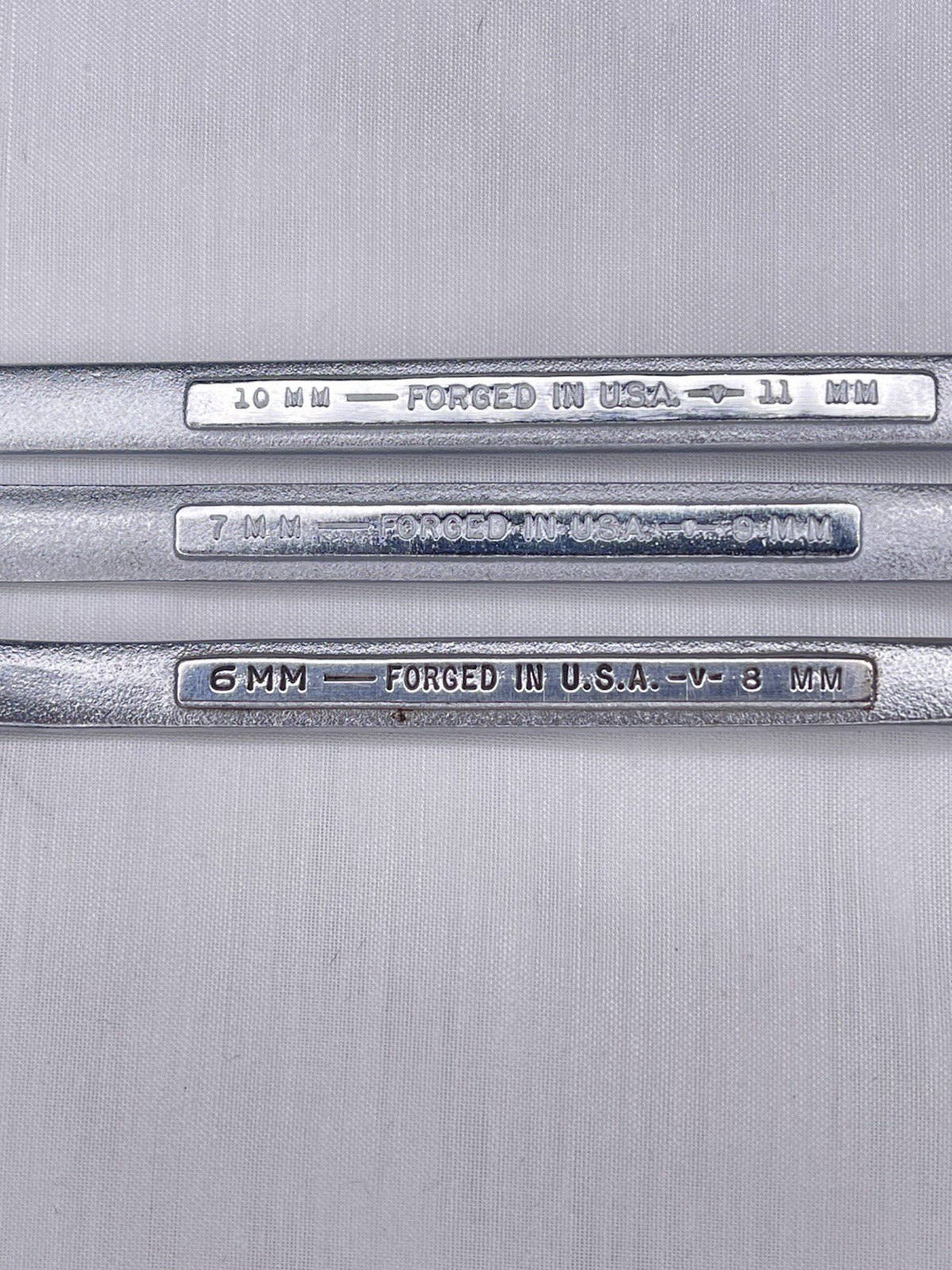 Craftsman Metric Offset Box End Wrenches -V- Series 3 Pcs Made in USA Vintage