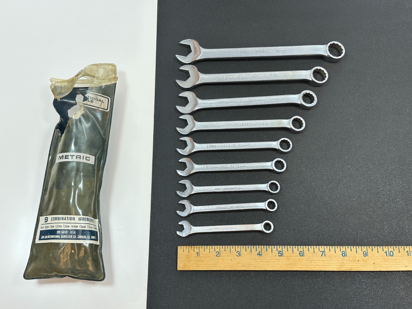 International Harvester USA 999548R1 9pc Metric 9mm-19mm Combination Wrench Set