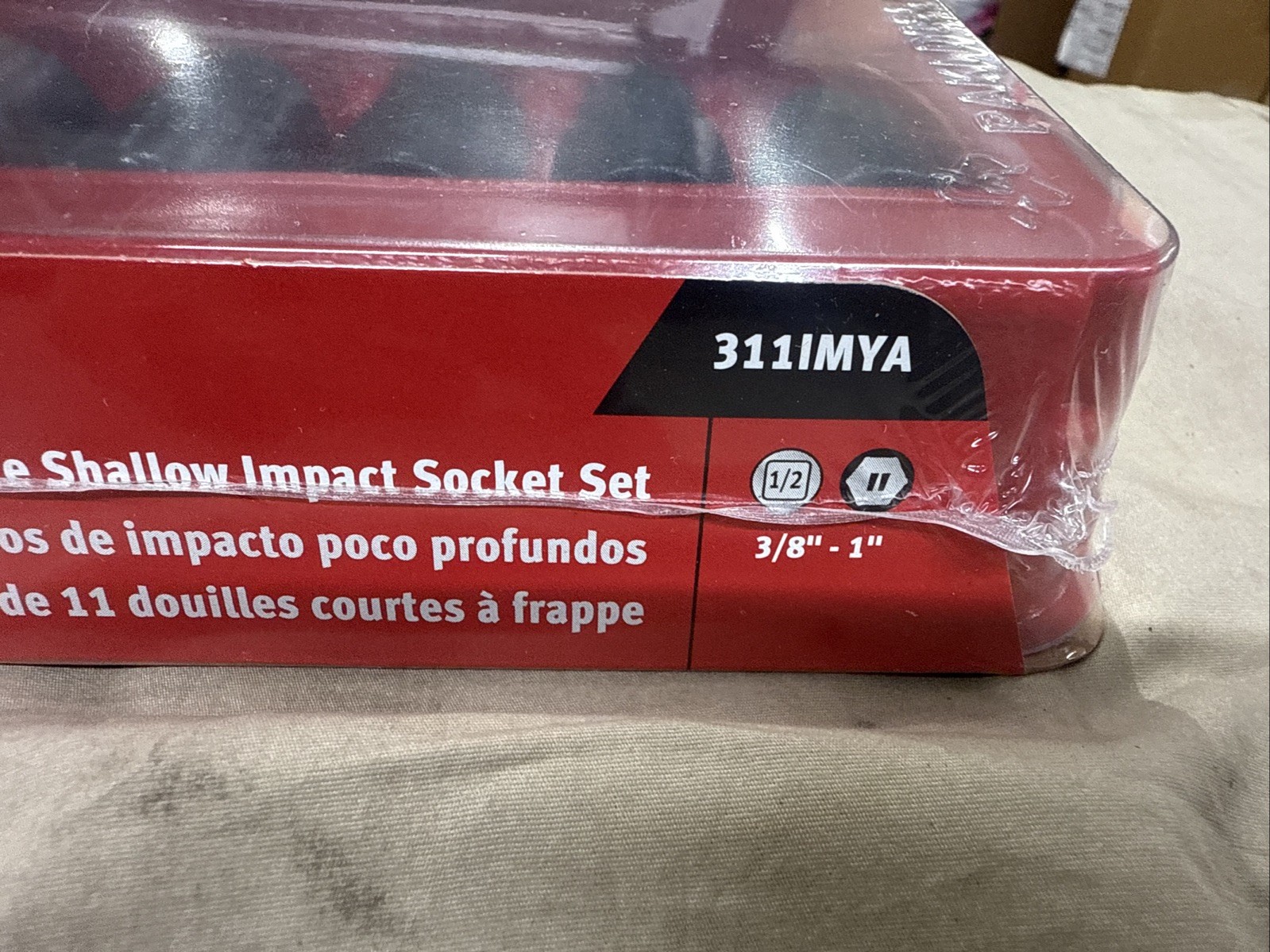 NEW Snap-on 1/2″ drive 3/8″ – 1″ 6-point Shallo Impact Socket Set 311IMYA SEALed