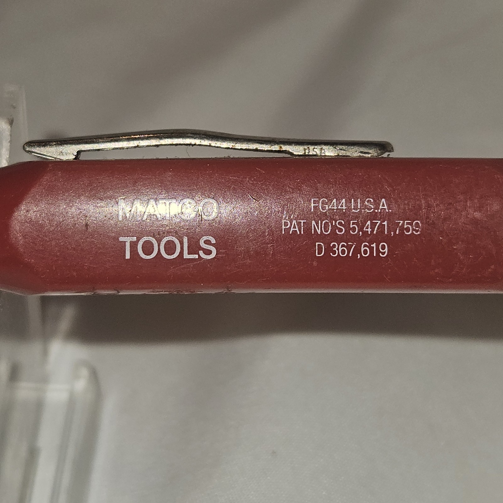 MATCO TOOLS E-Z GRIP SPARK PLUG GAP GAUGE #FG44, POCKET CLIP, MADE IN THE USA