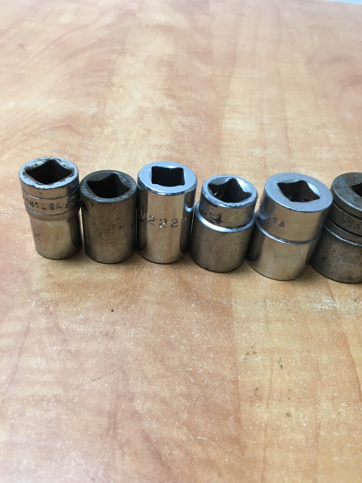 MAC Tools & Snap On 1/2″ Drive SAE Shallow 10pc Socket Set 9/16″ to 1-1/8″