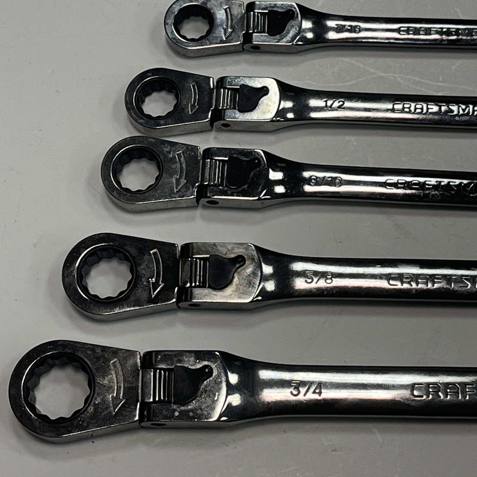 Craftsman 7pc SAE Locking Flex Ratcheting Wrench Set 42400 Sears Tools USA