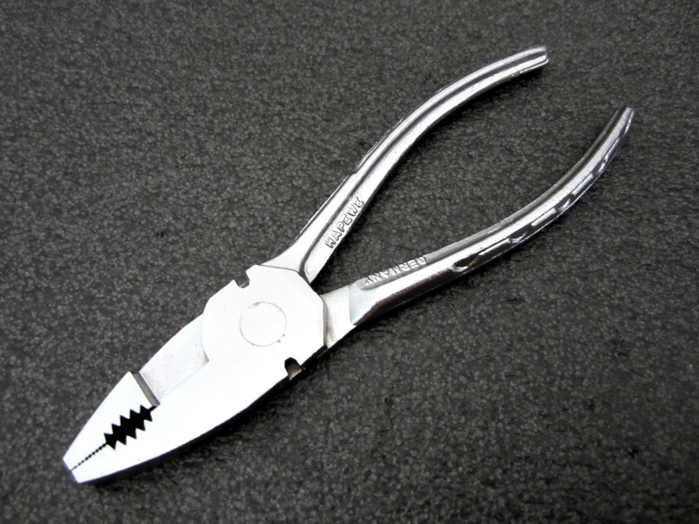 Vintage Hapewe 155mm Combination Pliers Porsche 911 Germany
