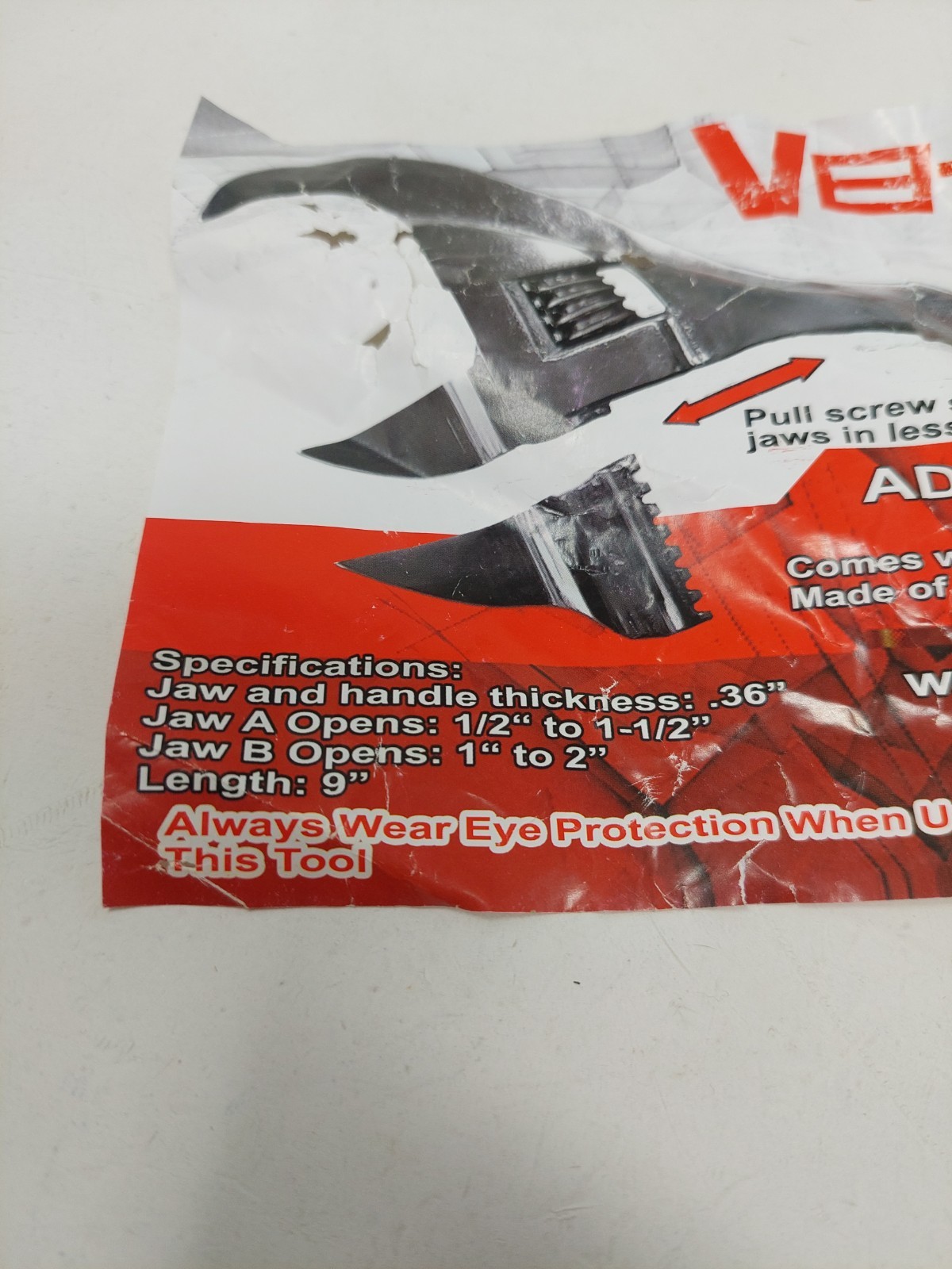 V8 Tools 629 Super Thin Adjustable Service Wrench: Quick Change Jaws DROP FORGED