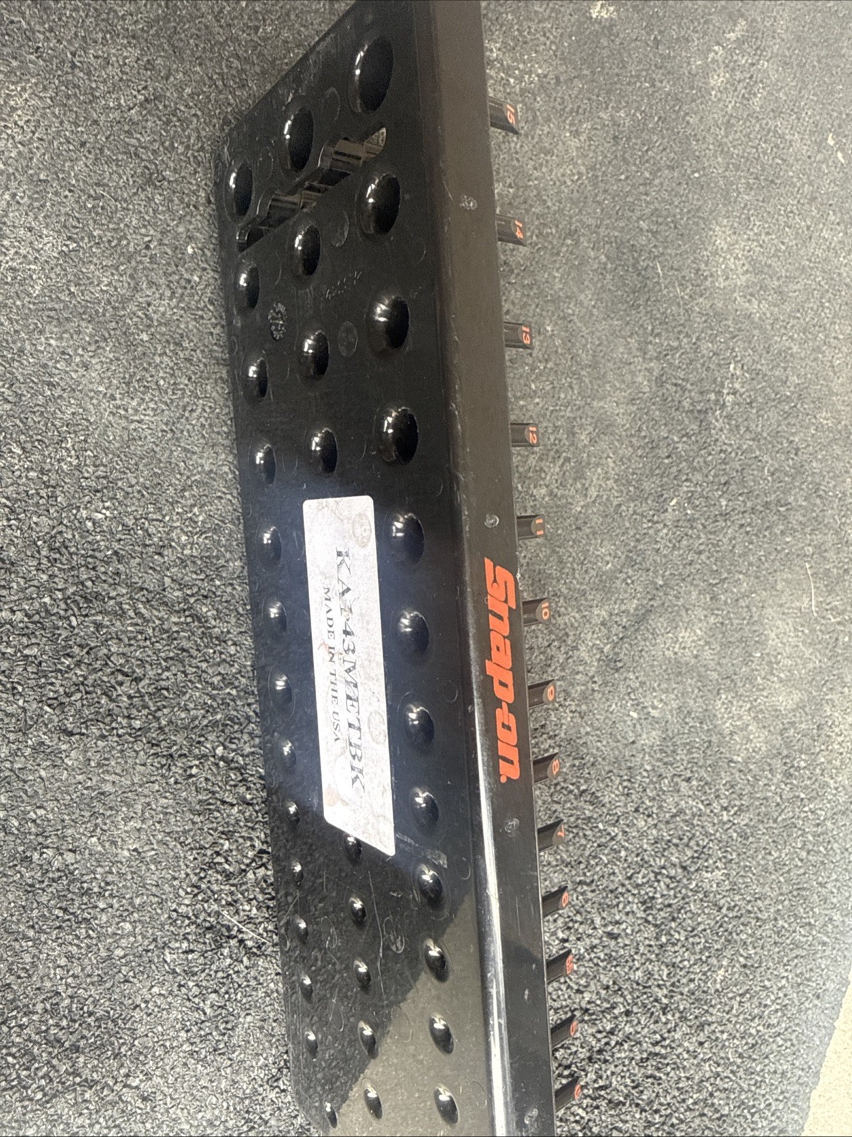 For Snap On Tools KA143METBK 1/4″ Drive Metric 3 Row Post SOCKET RACK Black