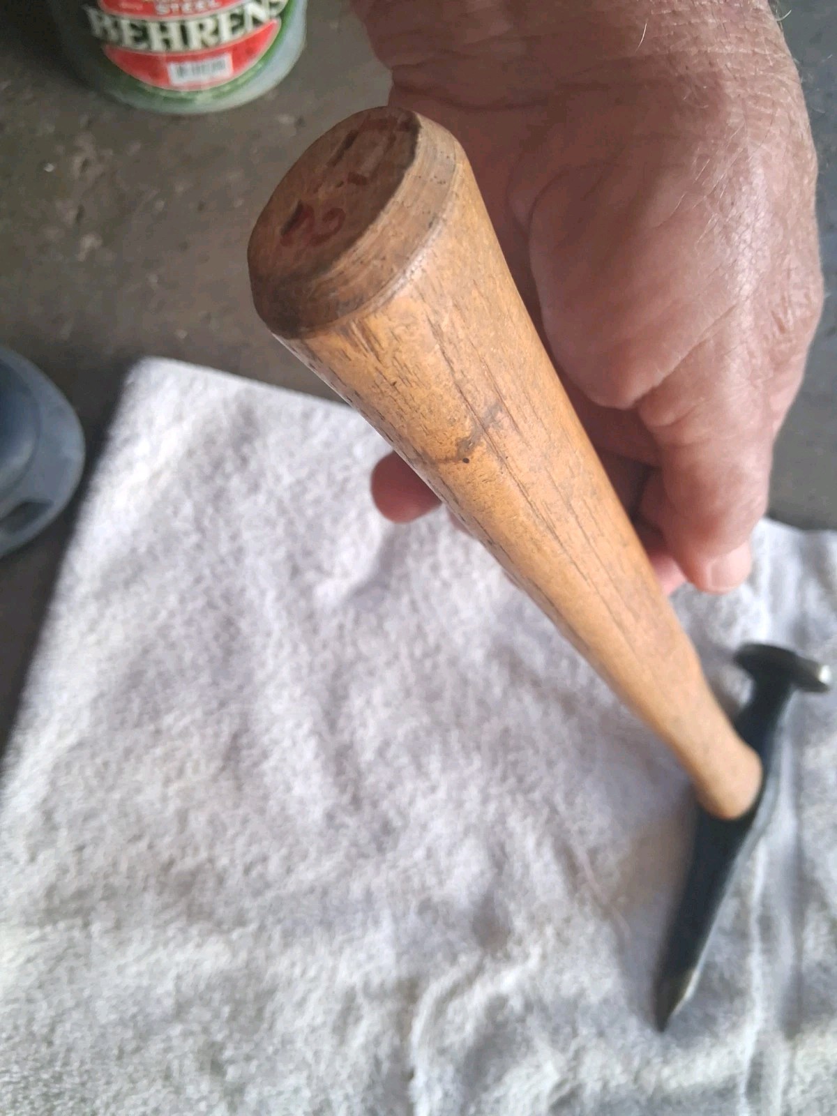 Vintage Stream Line Tools #112 Auto Body Hammer USA Drop Forged Original Handle