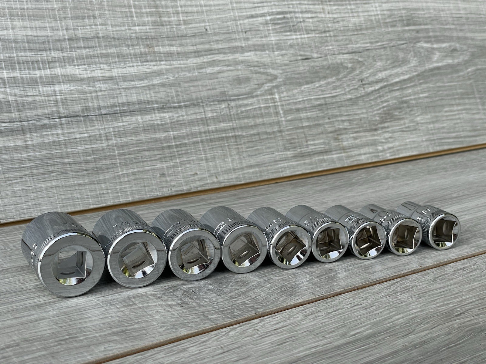 *NEW* DeWalt 9 Piece SAE 6 Point Socket Set For 1/2″ Inch Drive 15/16 – 7/16In