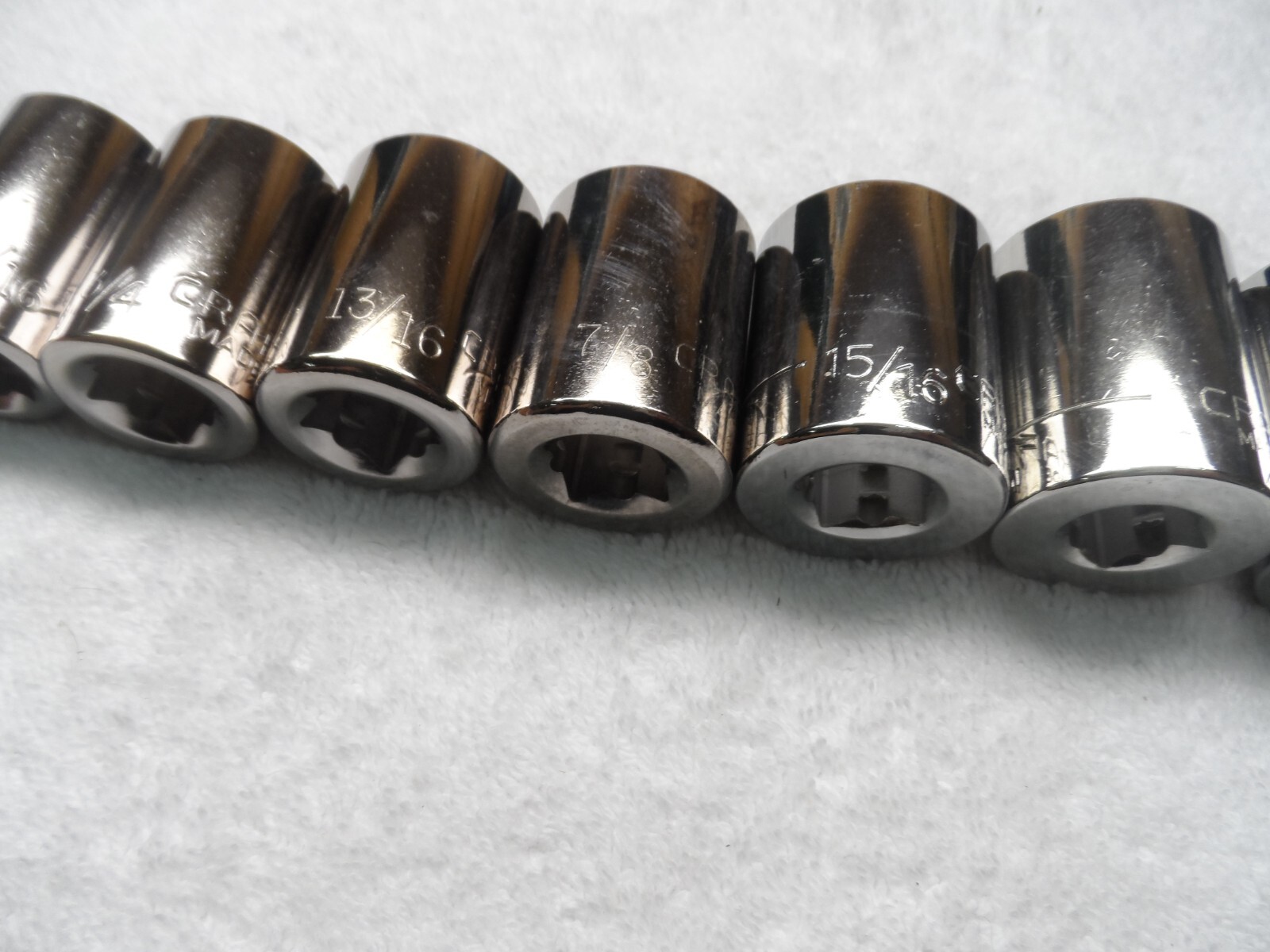 Craftsman 1/2″ Drive SAE Shallow Socket Set NOS USA 12pt 10 pcs (1/2 to 1-1/16″)