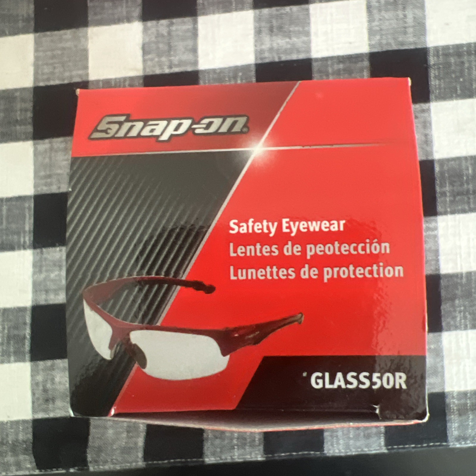 *New *Snap-On Tools *Safety Eyewear *Safety Glasses *Red *Model #GLASS50R