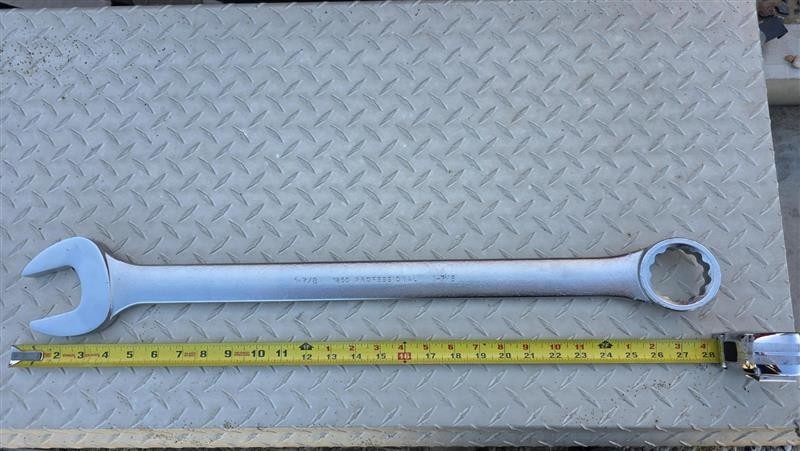 Proto 1260 1-7/8″ 12-Point Satin Chrome Alloy Steel Combination Wrench, 28″