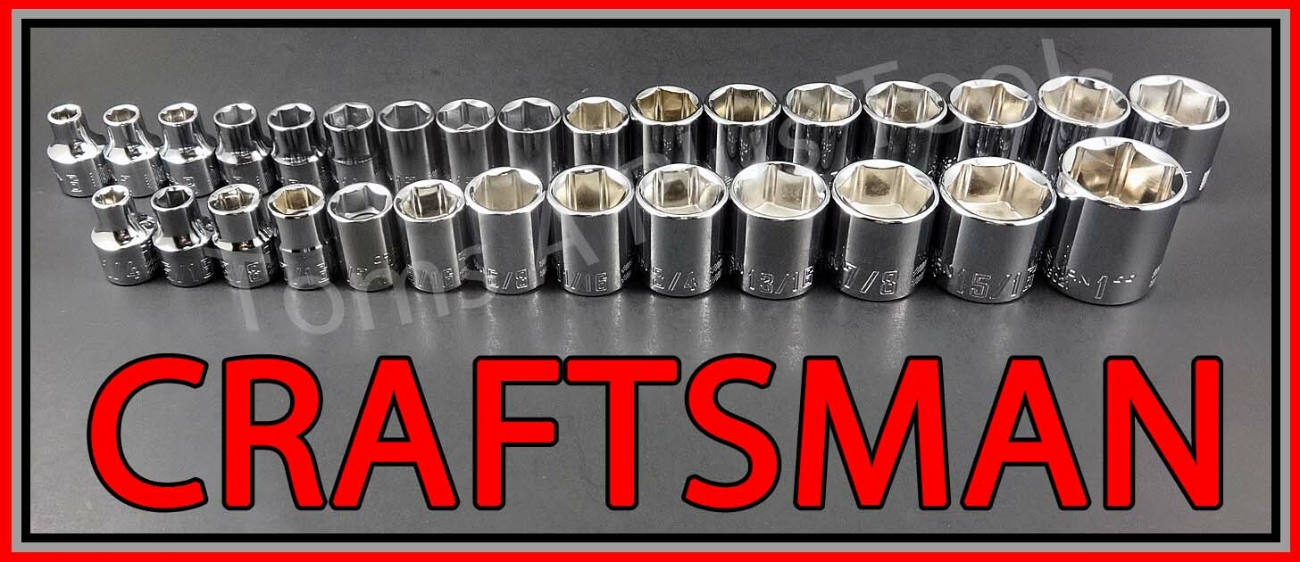 CRAFTSMAN HAND TOOLS 30pc 3/8 SAE METRIC MM 6pt ratchet wrench socket set