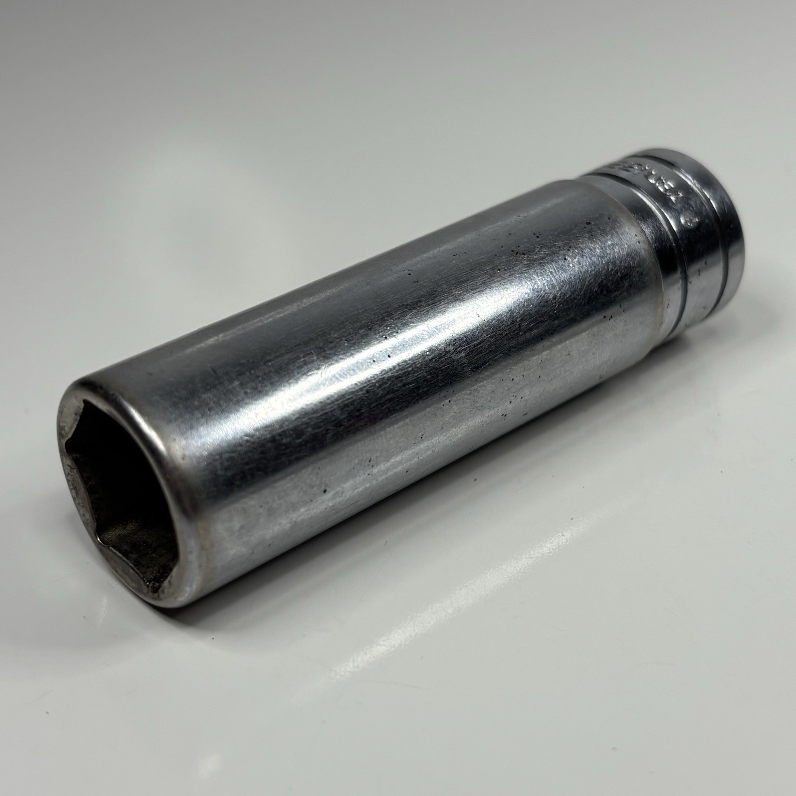 Snap On Tools TS221 1/2 Dr 6Pt SAE 11/16 Flank Dr Deep Chrome Socket USA 1994