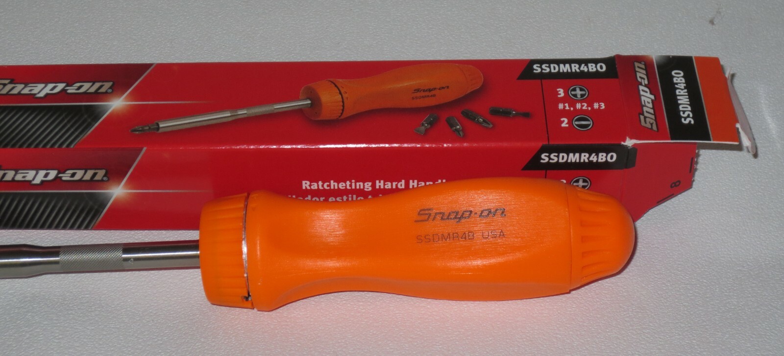 NEW Snap-on ORANGE Ratcheting Screwdriver SSDMR4BO *ORANGE HANDLE* New In Box!