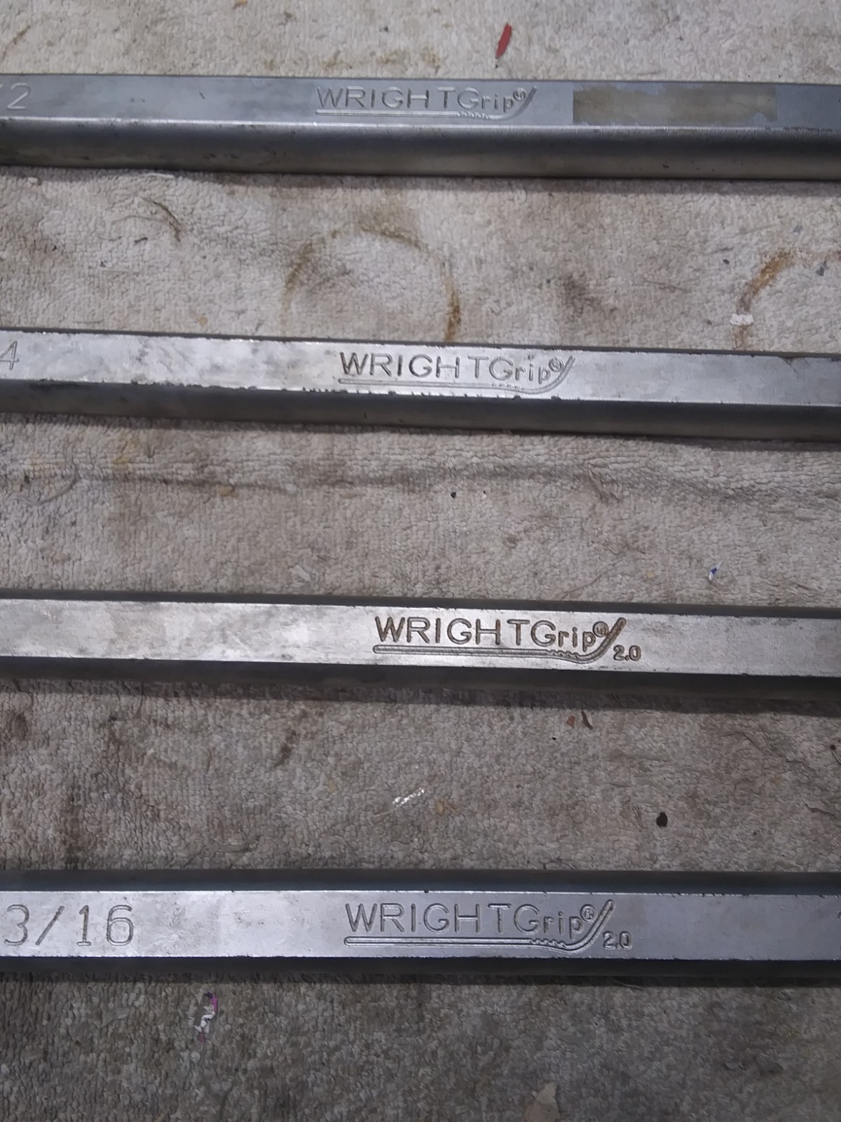 Wright Tools Large Combination Wrench Set 5pc SAE Wright Grip USA