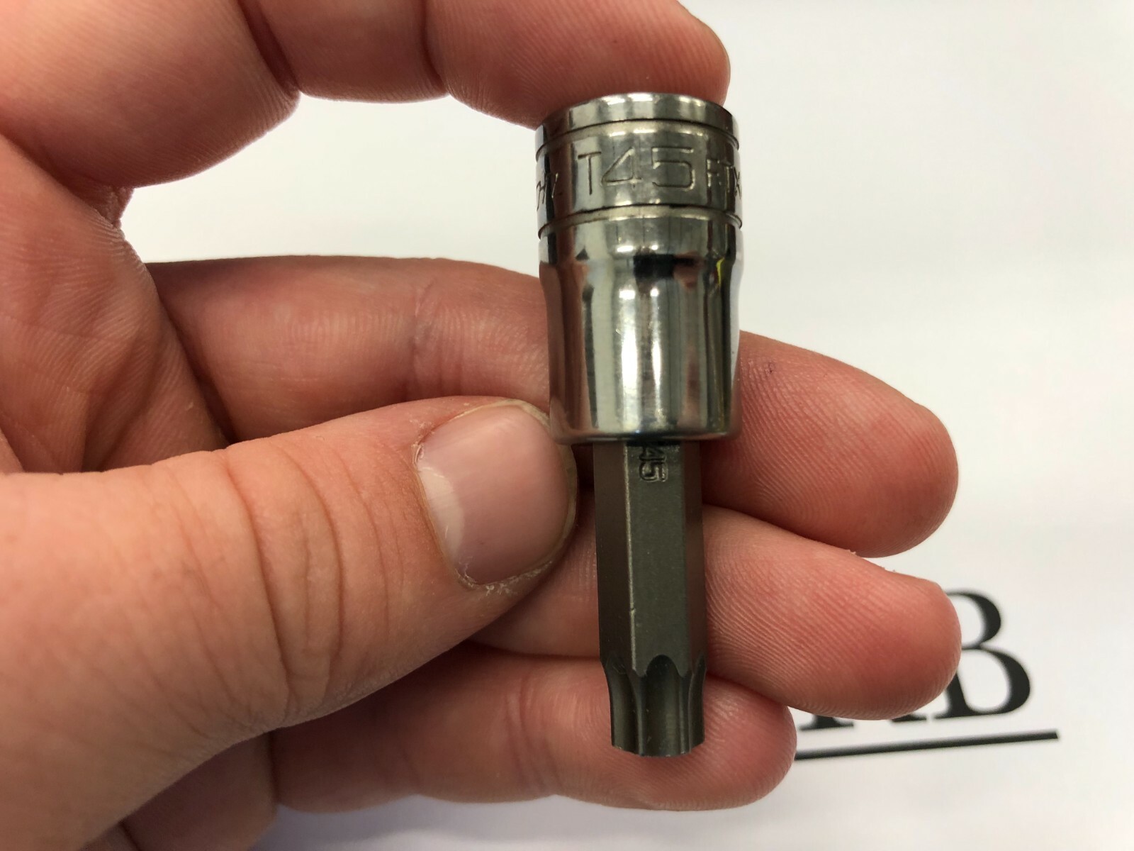 Snap-on Tools USA 2004 3/8″ Drive T45 Std Torx Bit Chrome Socket Driver FTX45E